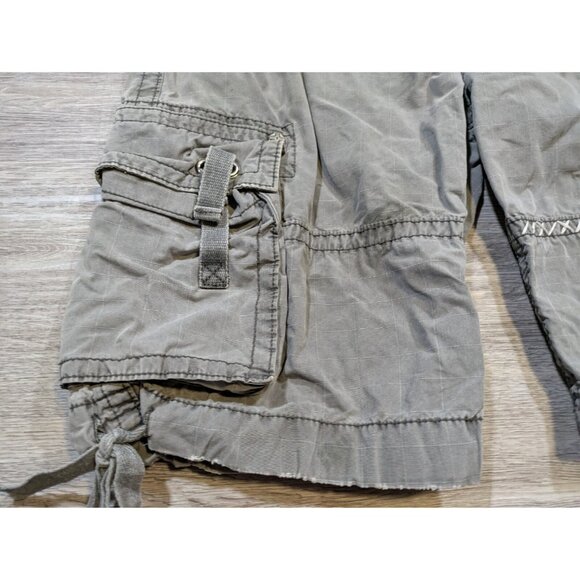Rock Revival Cargo Shorts Men's 38 Gray Classic Thick Stitch Embroidered Utility - Picture 3 of 13